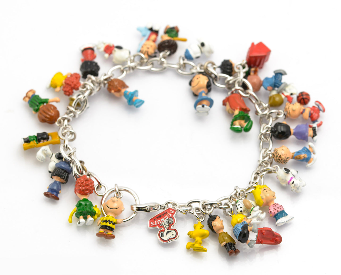 The Ultimate Peanuts Charm Bracelet Bradford Exchange Exclusive 30 Charms With Original Pouch & Box  (C2795)