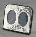 Vintage Sterling Silver Fronted Mini Dual Photograph Frame Easel Back (C2807)