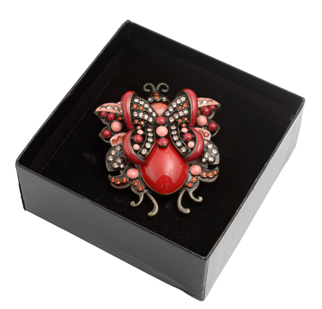 Vintage Joan Rivers Fantasy June Bug Statement Costume Brooch / Pin - Boxed (C2808)