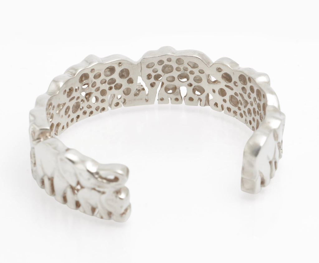 Suarti Sterling Silver Heavy & Chunky Elephant Cuff Bangle Hallmarked 2003 (C2811)