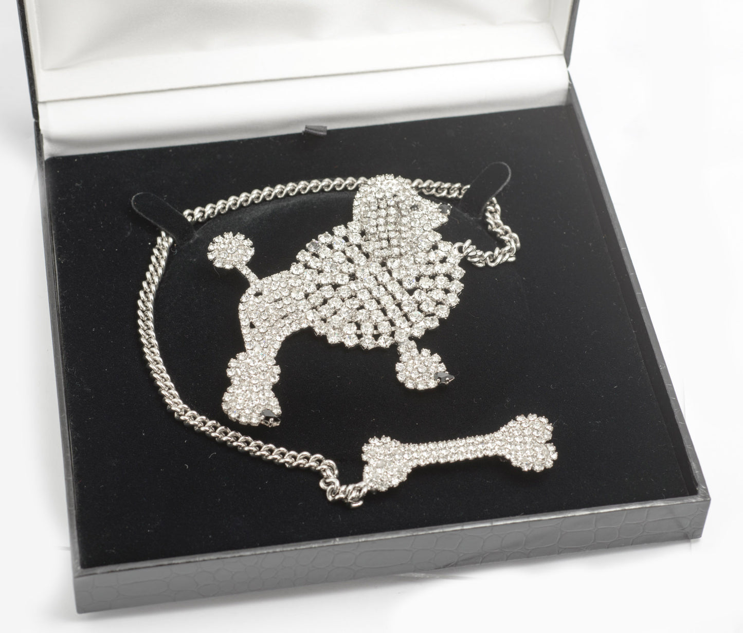 Vintage Monty Don Poodle & Bone Statement Brooch Two Part Piece 1980's (C2812)