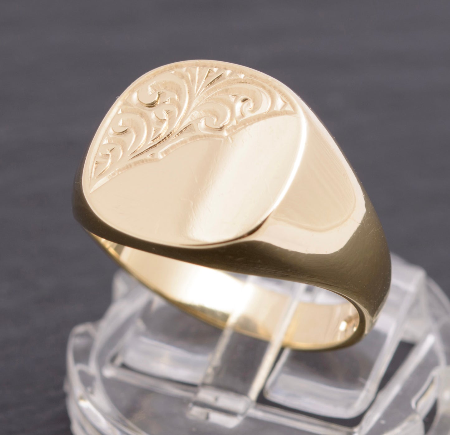 Vintage 9ct Gold High Quality Signet Ring Birmingham Hallmark Size R1/2 (C2820)