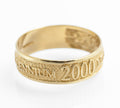 9ct Gold Millennium 2000 Celebration Band Ring London Hallmark Size R1/2 (C2824)