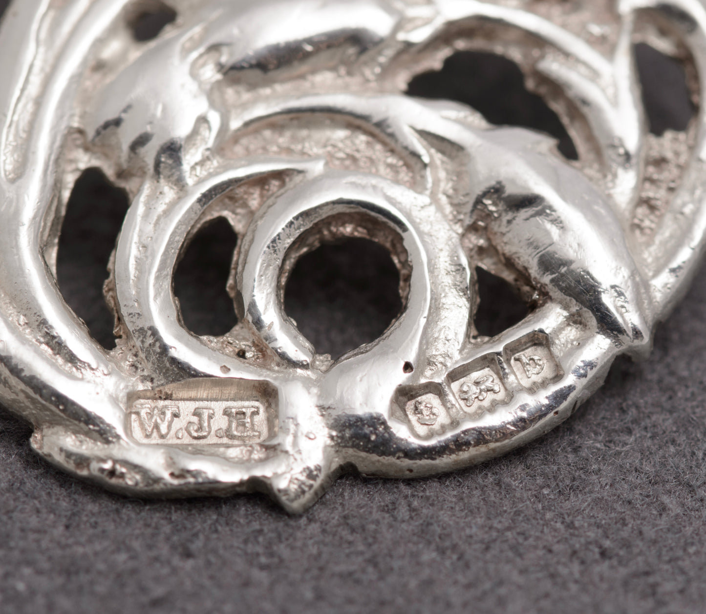 Set Of 6 Antique Art Nouveau Sterling Silver Buttons Hallmarked 1901 (C2830)