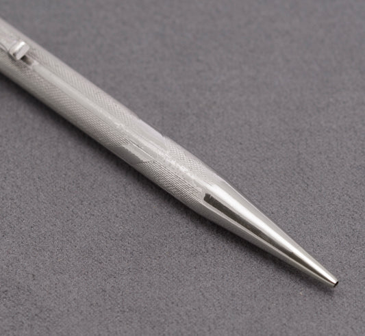 Vintage Yard-O-Led Art Deco Rhodium Plated Propelling Pencil - Engine Turned (C2832)