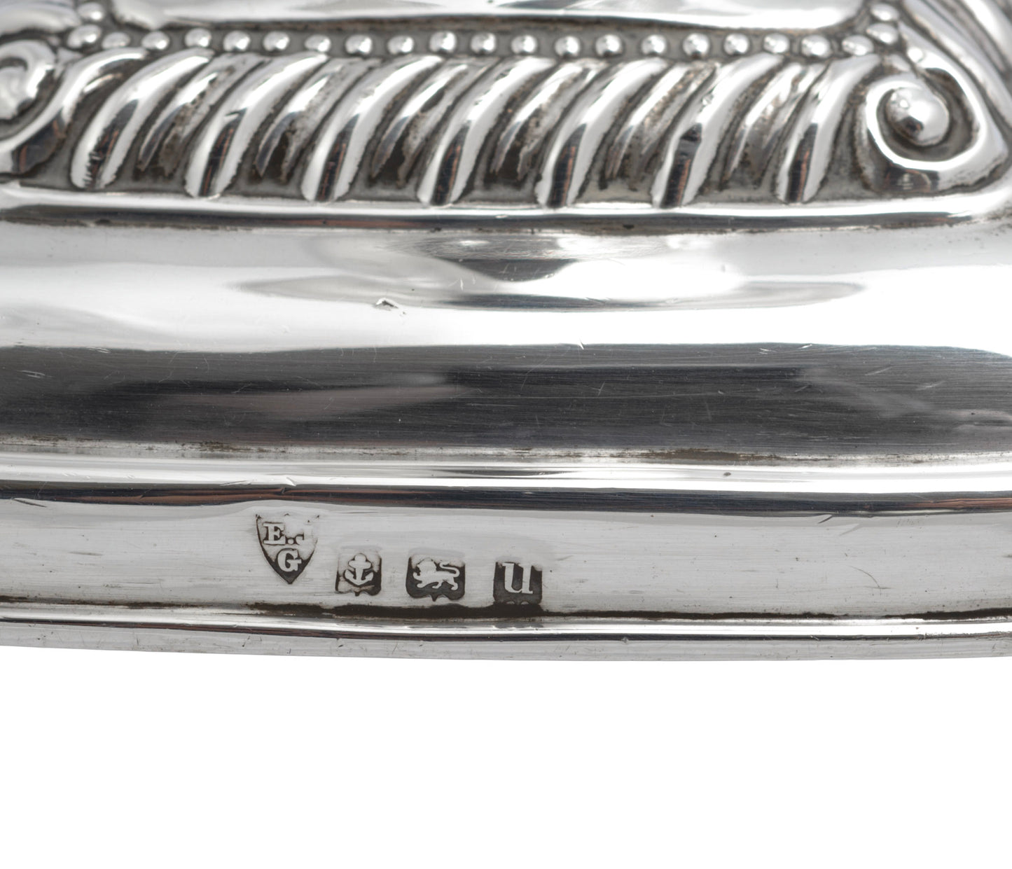 Pair Antique Sterling Silver Candlesticks Adams Design Hallmarked 1919 (C2840)