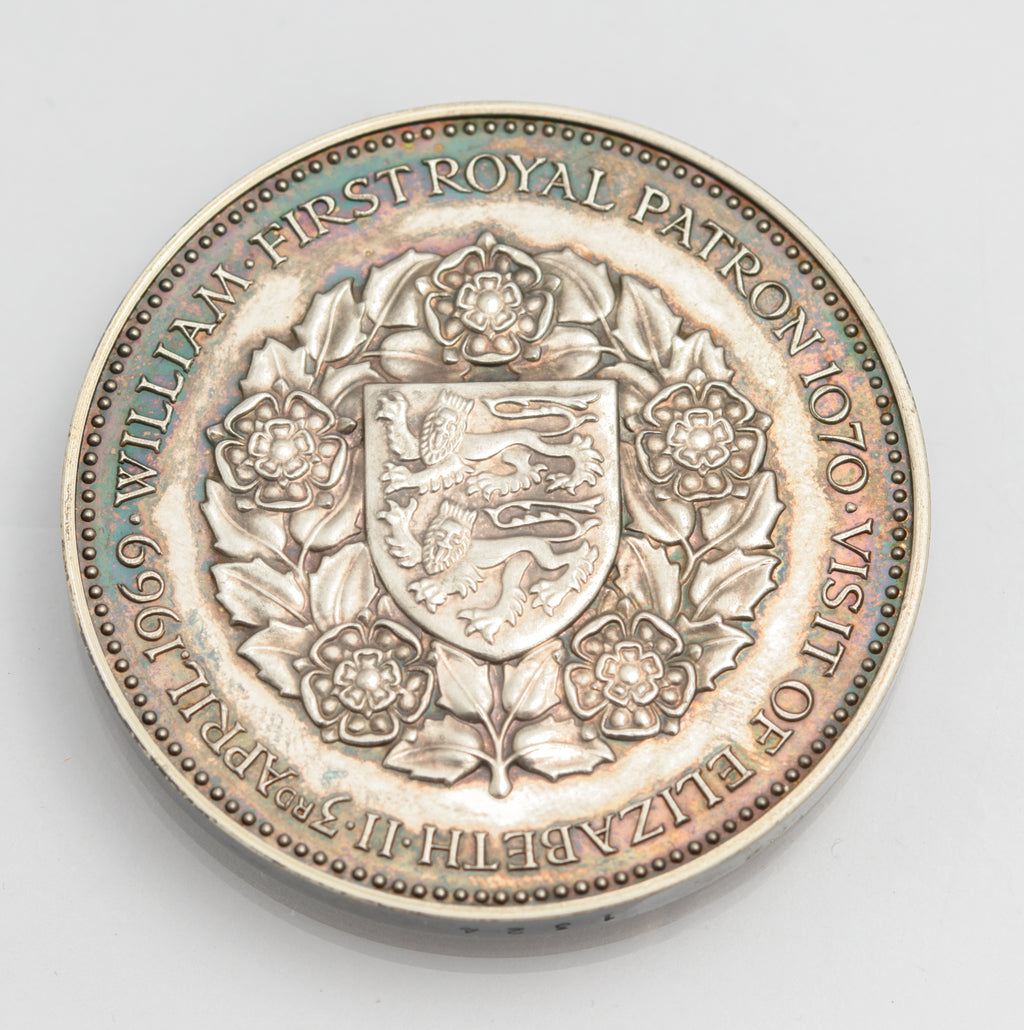 Vintage Selby Abbey 900th Anniversary Britannia Silver Ltd Edn Coin Medal (C2849)