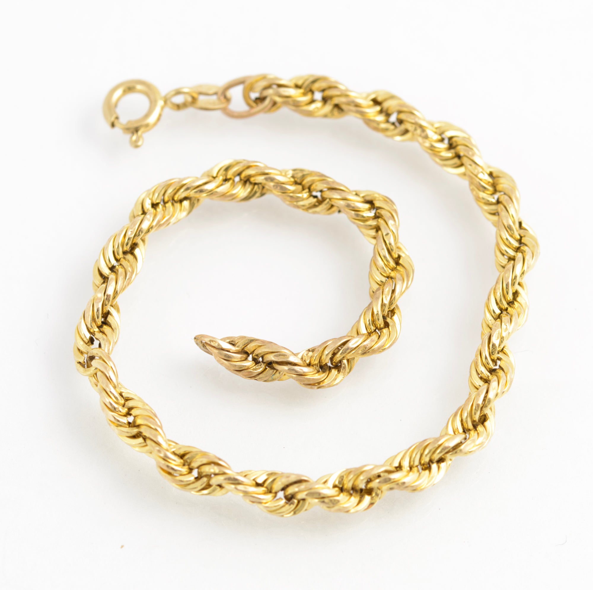 Vintage 9ct Gold Italian Woven Rope Twist Braid Bracelet - Hallmarked (C2883)