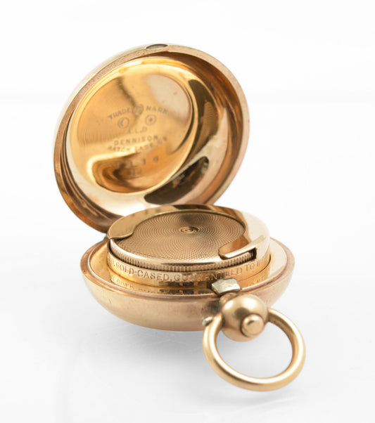Antique Gold Cased Sovereign Holder ALD Dennison 20 Years Guarantee (C2886)