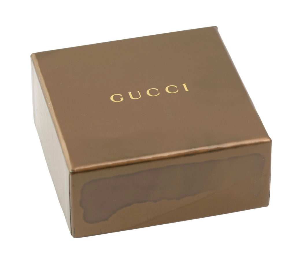 Vintage Gucci Sterling Silver Heart Logo Bracelet Original Box & Pouch (C2888)