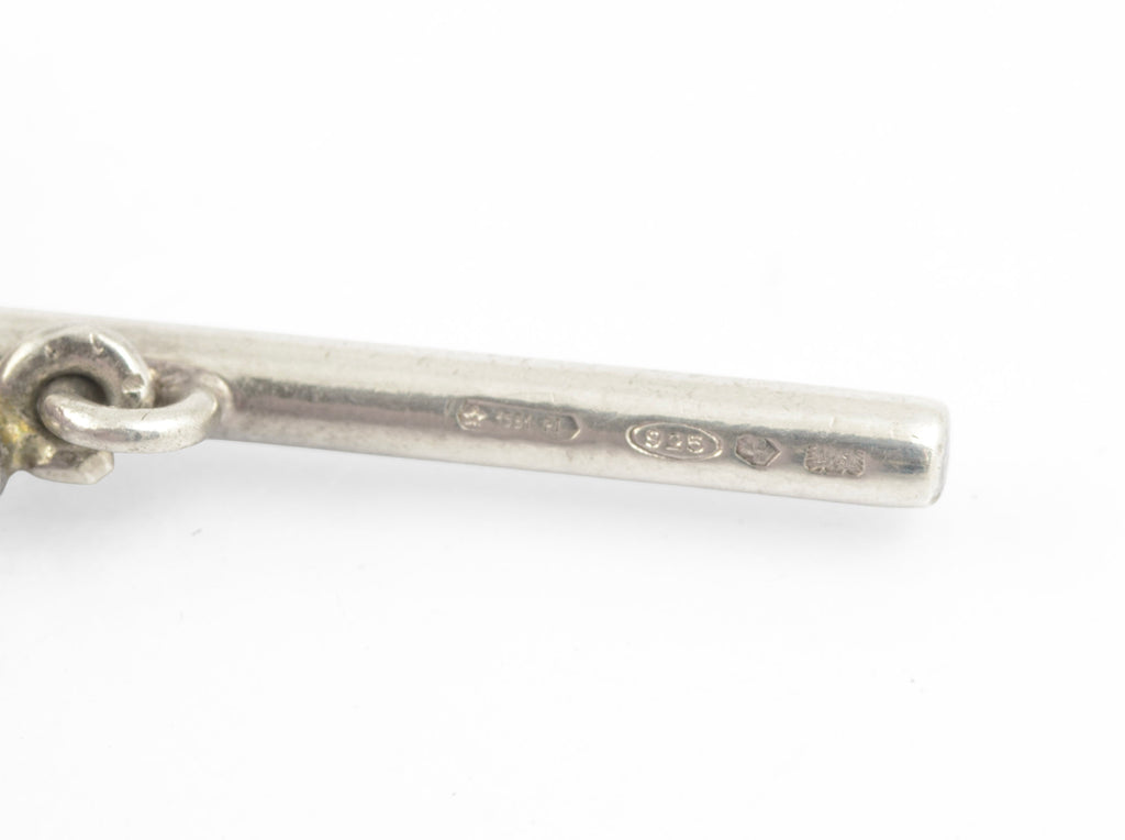 Vintage Gucci Sterling Silver Heart Logo Bracelet Original Box & Pouch (C2888)