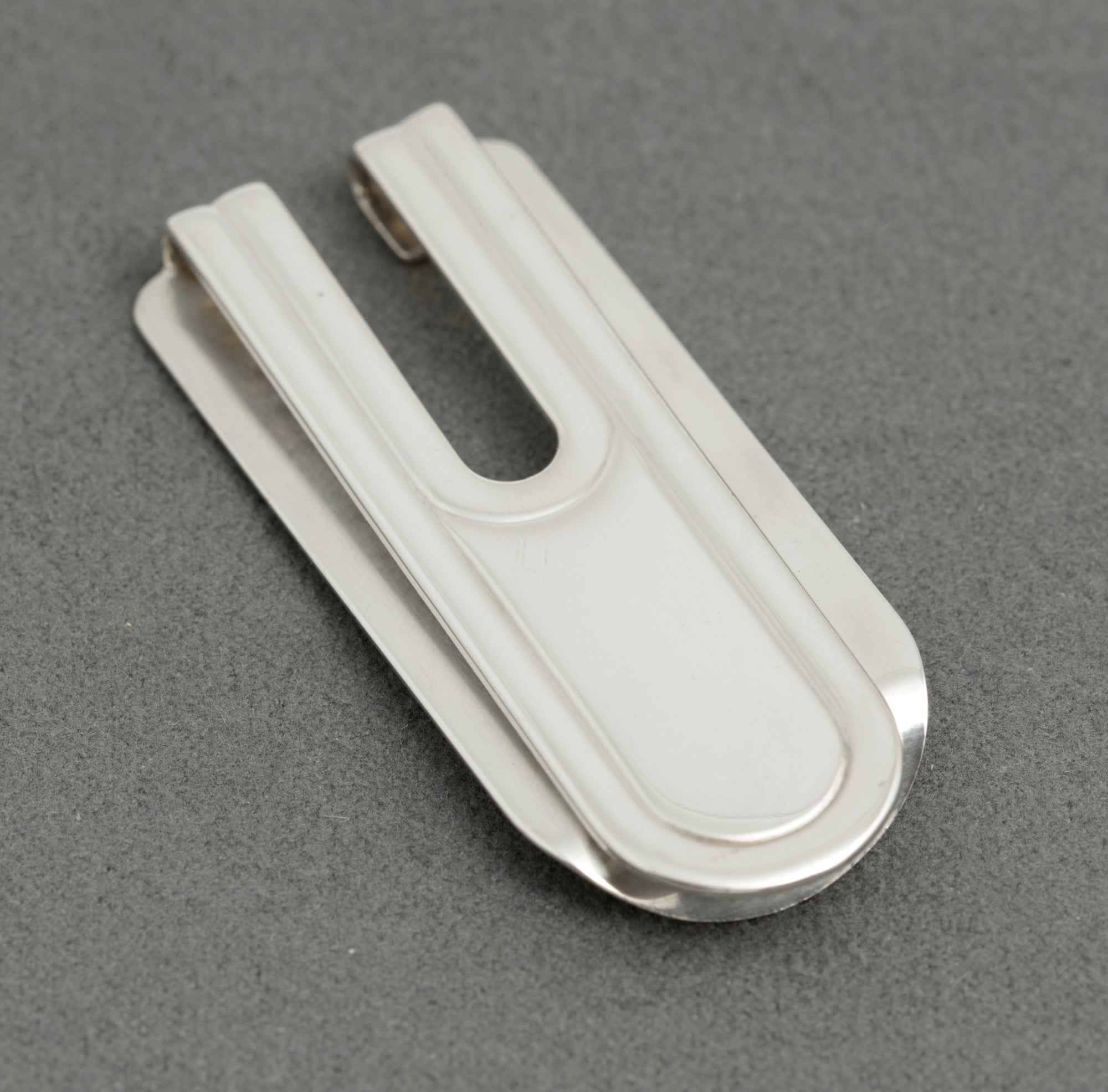 Vintage Sterling Silver Money Clip - Art Deco Design - Sheffield Hallmark 1993(C2892)
