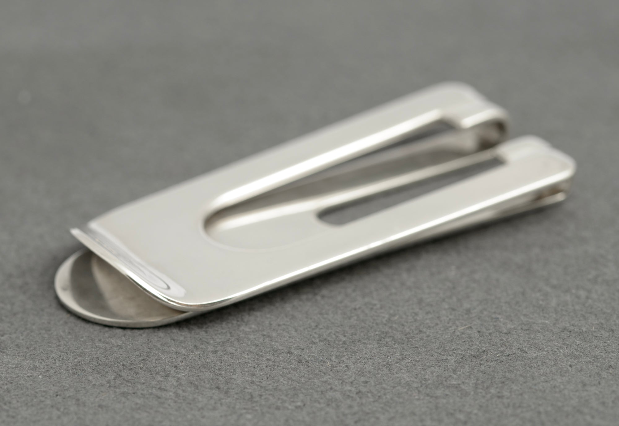 Vintage Sterling Silver Money Clip - Art Deco Design - Sheffield Hallmark 1993(C2892)