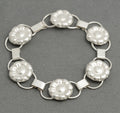Vintage Hans Jensen Danish Scandi 830 Silver Flowerhead Bracelet c.1967 (C2895)