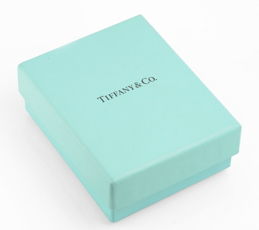 Tiffany & Co Sterling Silver Wire Bangle - Enamel Return To Tiffany Heart Charm (C2899)