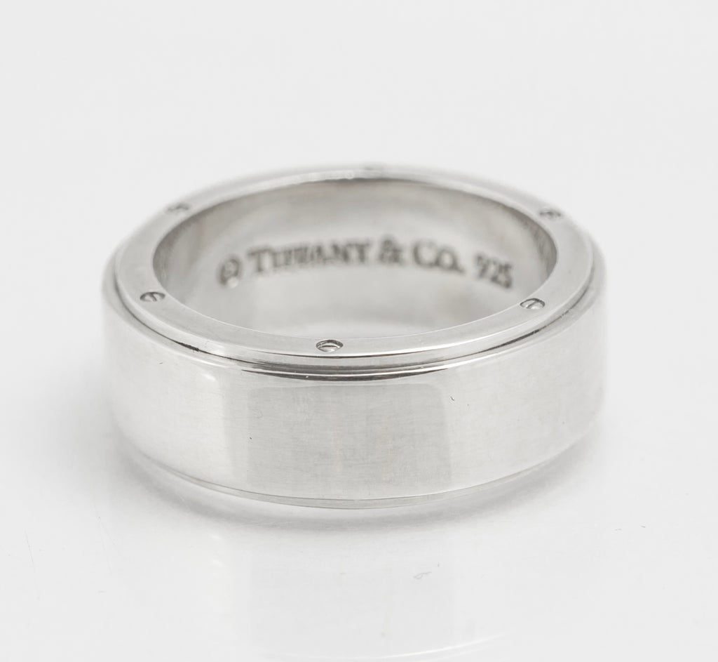 Vintage Tiffany & Co Heavy Sterling Silver Metropolis Screwhead Ring UK Size V (C2903)
