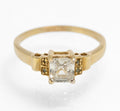 9ct Gold Ring With Natural White Ice Zircon & Alexandrite Gems UK Size U (C2906)