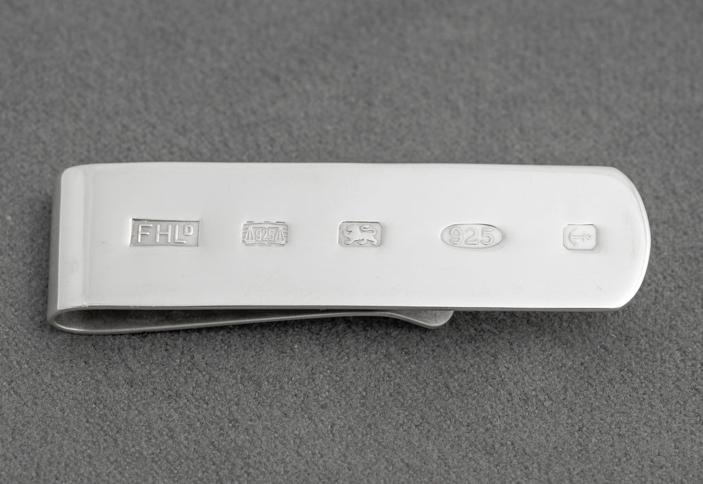 Vintage Sterling Silver 925 Money Clip With Feature Hallmarks - Men's Gifts (C2913)