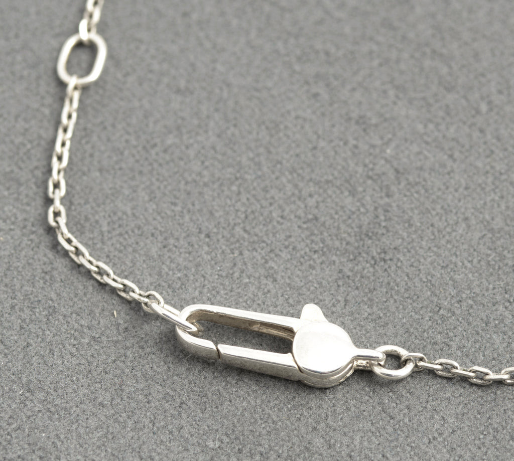 Genuine Vintage Gucci Sterling Silver Heart Tag Pendant Necklace (C2922)