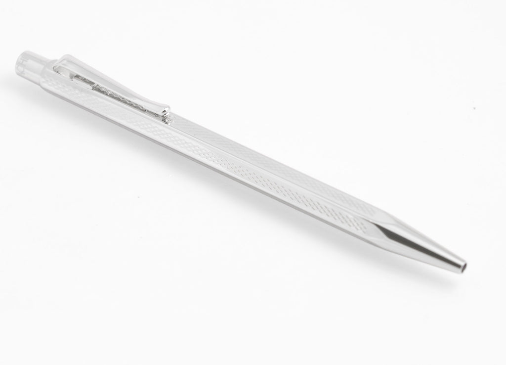 Vintage Caran d’Ache Ecridor Silver Tone Pen in Original Box with Certificate (C2926)