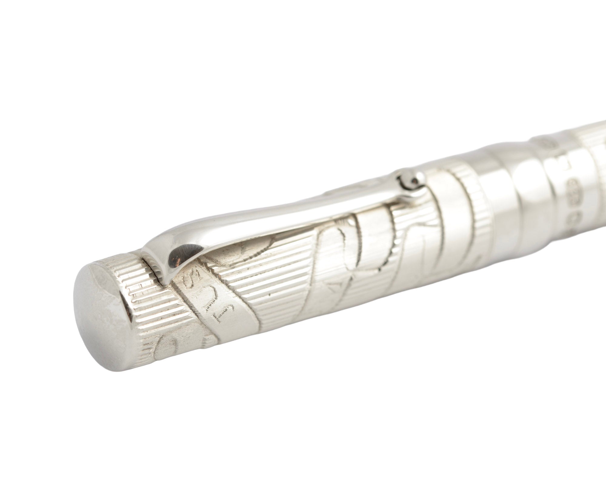 Anthony Elson Sterling Silver Millennium Fountain Pen 18ct Gold Nib - Goldsmiths (C2945)
