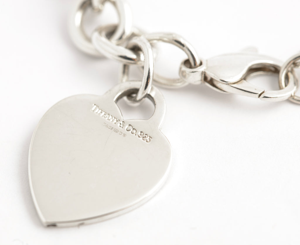 Tiffany & Co Sterling Silver Heart Tag Bracelet 2004 Hallmarked Boxed & Pouch (C2946)