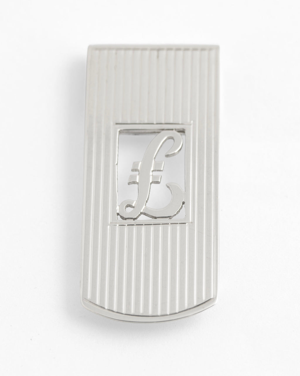 Vintage Sterling Silver 925 Money Clip & Pound Symbol S J Rose Hallmarked 1982 (C2947)