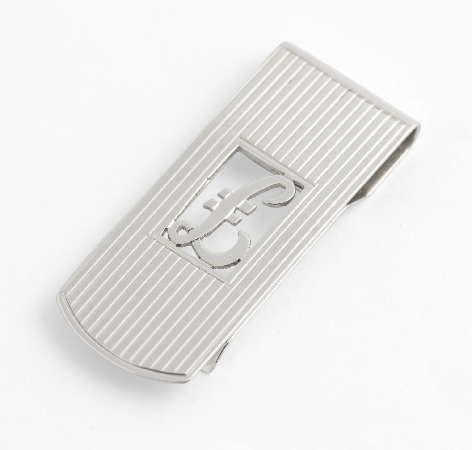 Vintage Sterling Silver 925 Money Clip & Pound Symbol S J Rose Hallmarked 1982 (C2947)