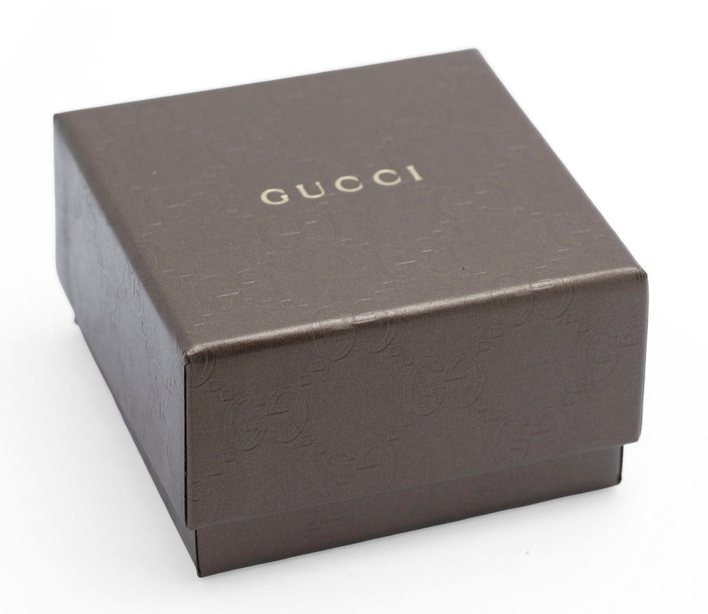 Gucci Bamboo Sterling Silver Ring Boxed - 925 Italian Statement Ring UK Size R (C2952)