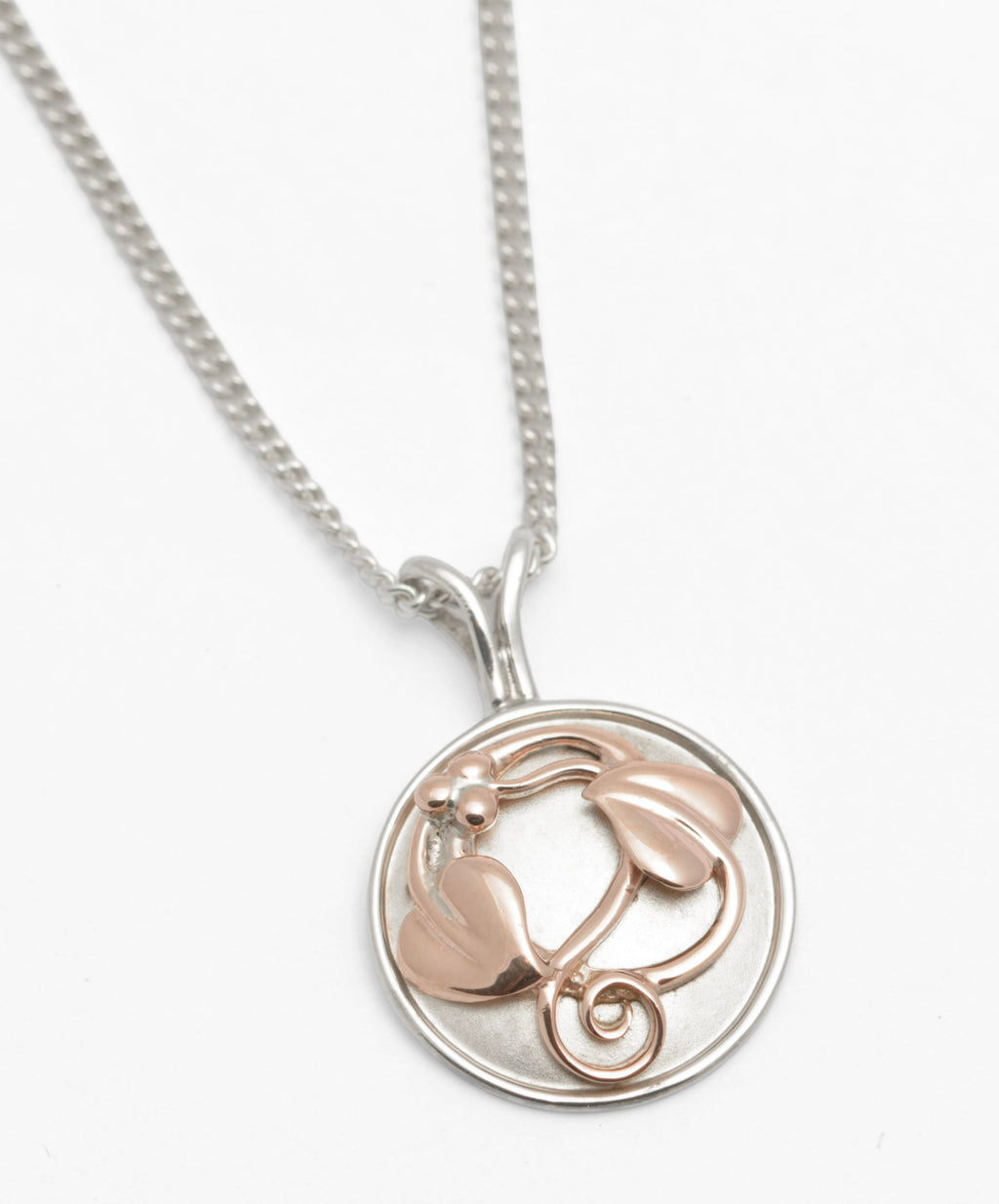 Clogau Tree of Life Sterling Silver & Rose Gold Welsh Gold Pendant Necklace (C2954)