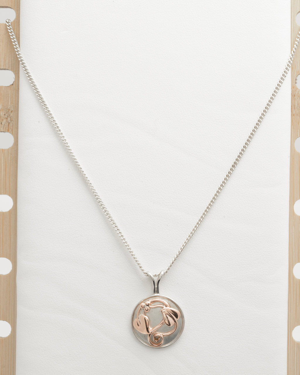 Clogau Tree of Life Sterling Silver & Rose Gold Welsh Gold Pendant Necklace (C2954)