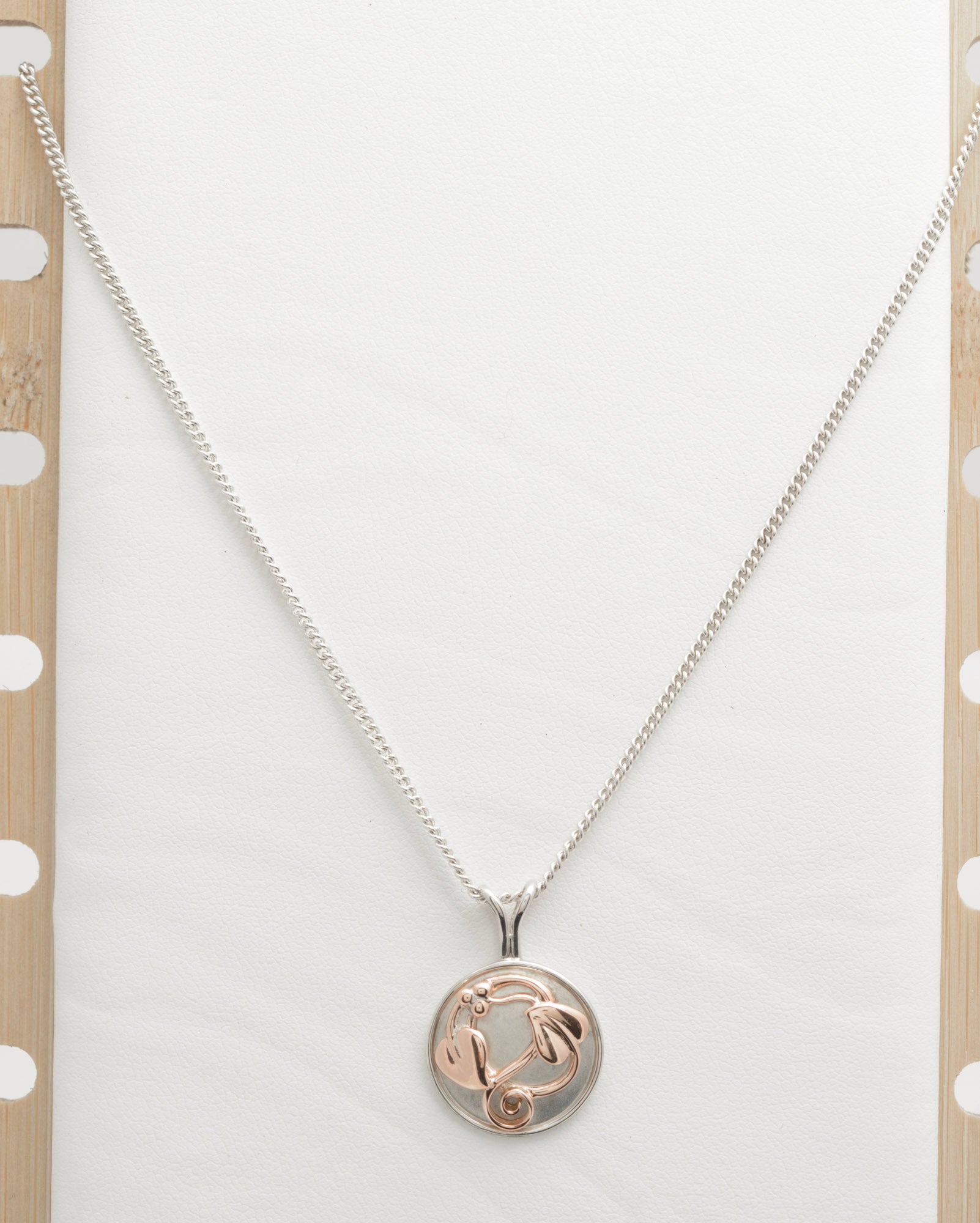 Clogau Tree of Life Sterling Silver & Rose Gold Welsh Gold Pendant Necklace (C2954)