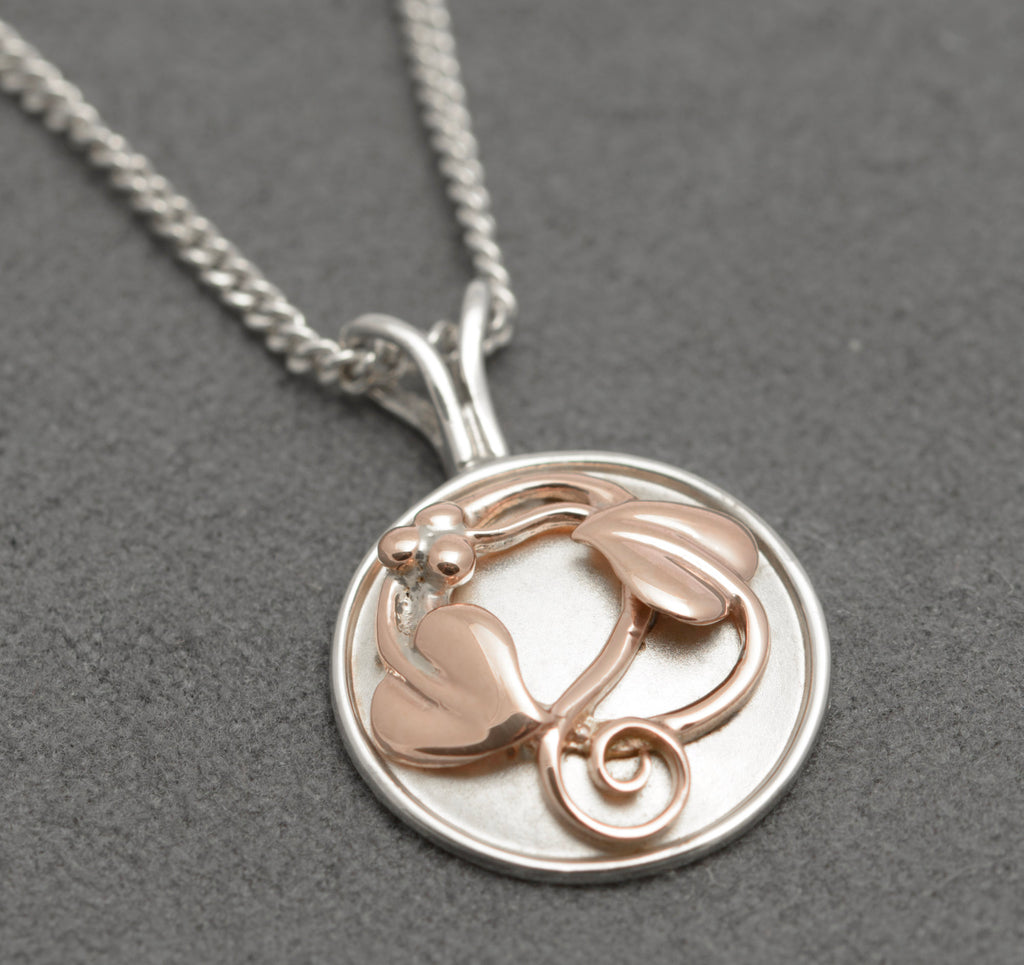 Clogau Tree of Life Sterling Silver & Rose Gold Welsh Gold Pendant Necklace (C2954)