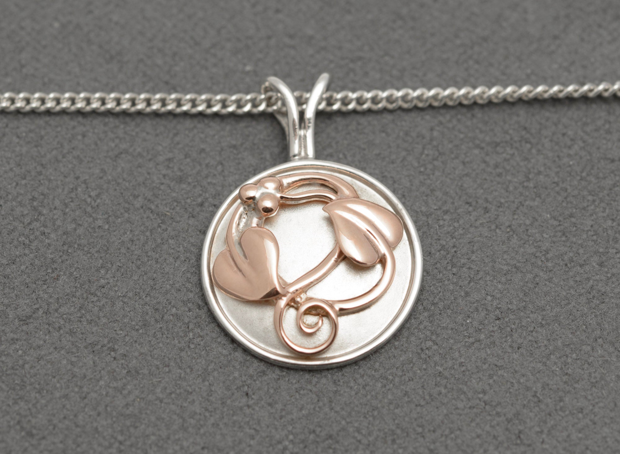 Clogau Tree of Life Sterling Silver & Rose Gold Welsh Gold Pendant Necklace (C2954)