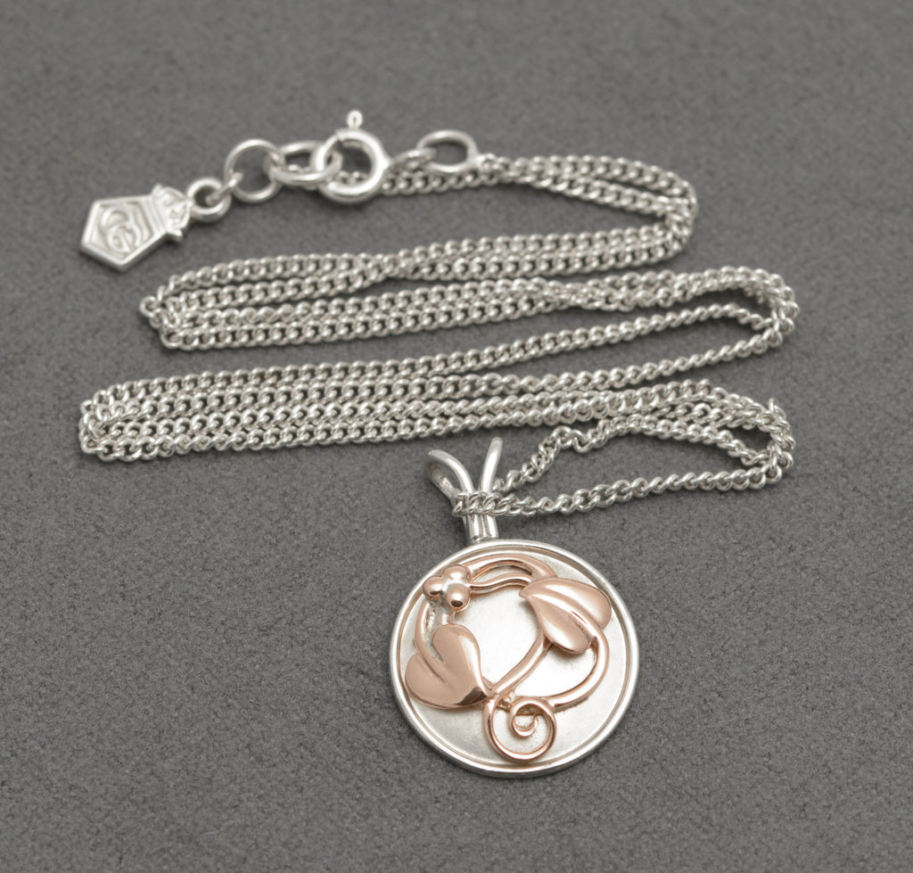 Clogau Tree of Life Sterling Silver & Rose Gold Welsh Gold Pendant Necklace (C2954)