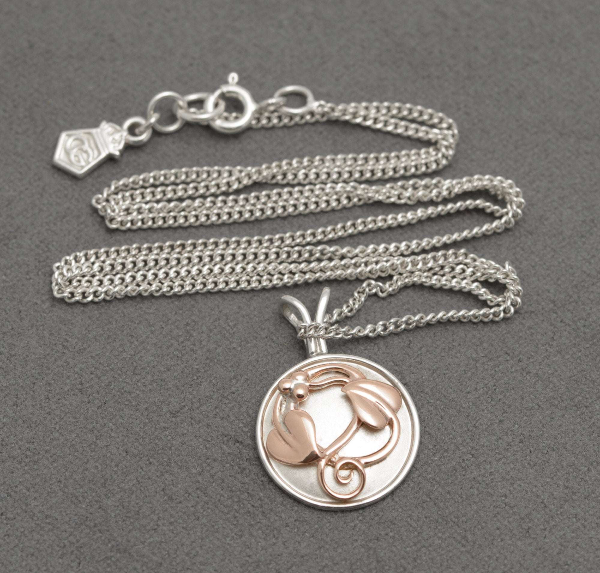 Clogau Tree of Life Sterling Silver & Rose Gold Welsh Gold Pendant Necklace (C2954)