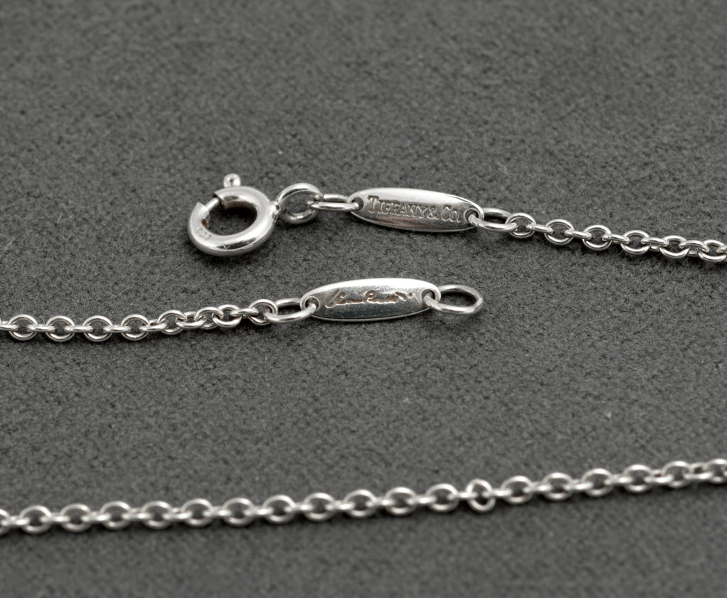Tiffany & Co Elsa Peretti Three Open Heart Sterling Silver Choker Necklace, Retired Design, Boxed (C2955)