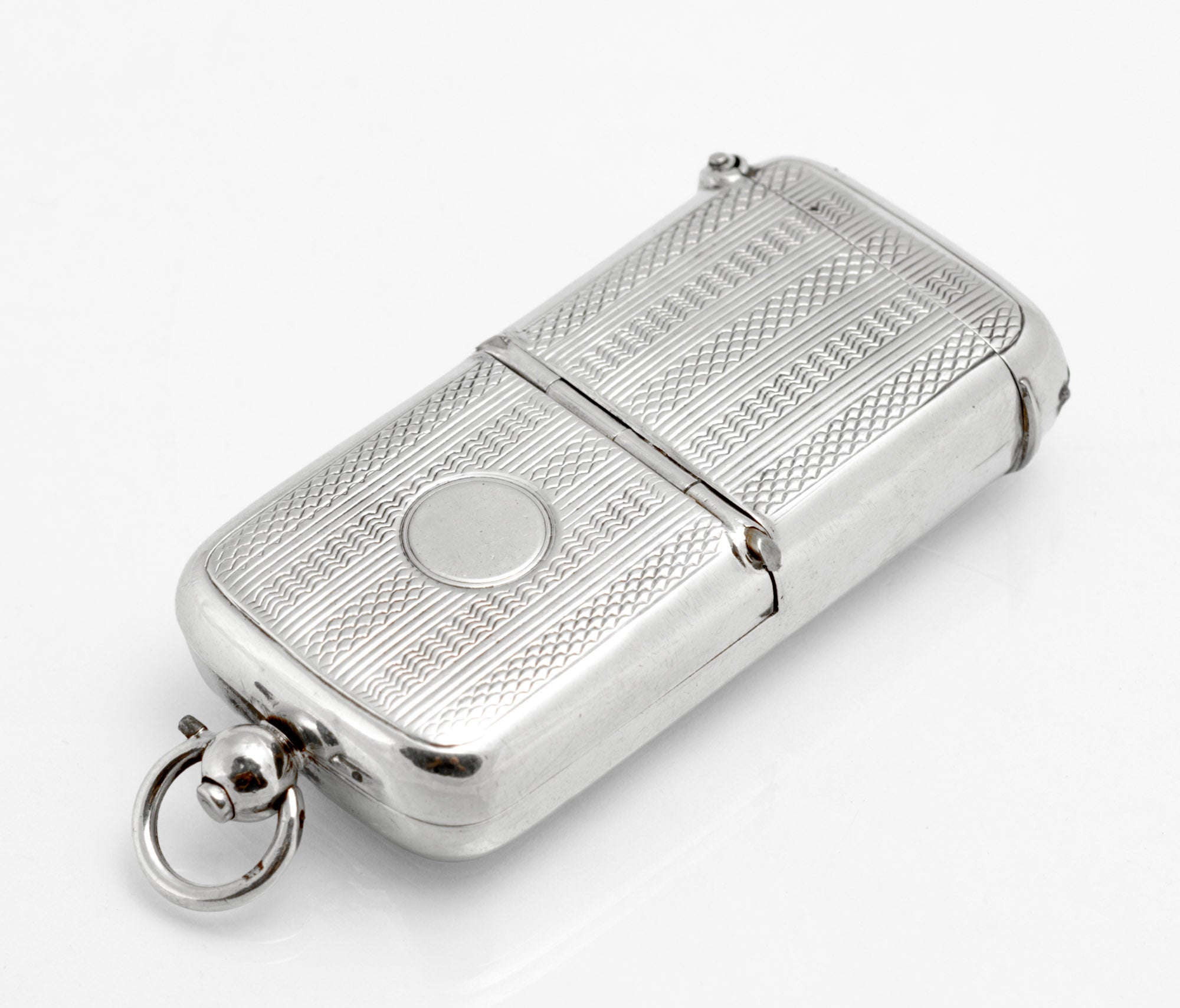 Antique Sterling Silver Combined Vesta and Sovereign Case by Boots Pure Drug Company, Chester 1904 (C2956)