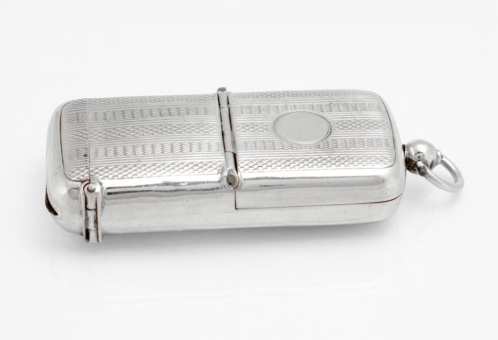 Antique Sterling Silver Combined Vesta and Sovereign Case by Boots Pure Drug Company, Chester 1904 (C2956)