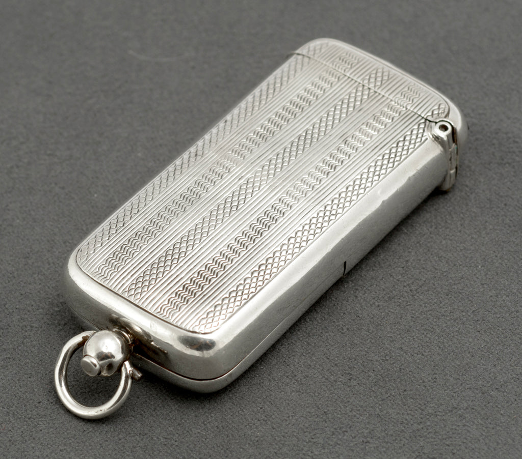 Antique Sterling Silver Combined Vesta and Sovereign Case by Boots Pure Drug Company, Chester 1904 (C2956)
