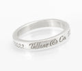 Tiffany & Co 727 Fifth Avenue Classic Script, Sterling Silver 925 Ring, UK Size M (C2958)