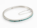 Antique Russian 84 Silver Niello and Turquoise Bangle, Likely Kubachi, Late 19th Century (C2960)
