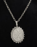 Sterling Silver Victorian Style Large Oval Photo Locket Necklace, Birmingham 1995, CME Ltd (C2962)