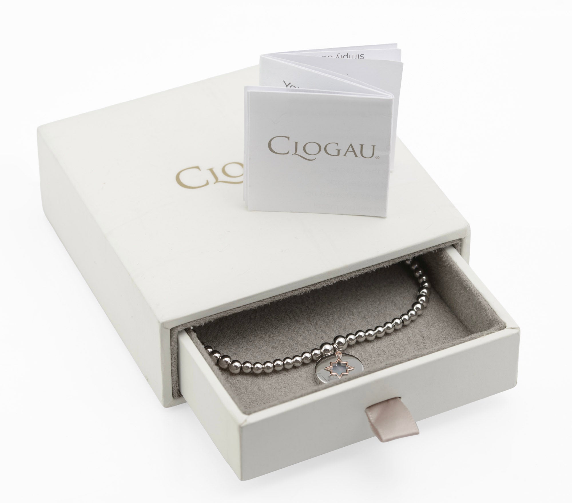 Clogau My One True North Sterling Silver and Welsh Rose Gold Affinity Beaded Bracelet, Boxed (C2966)