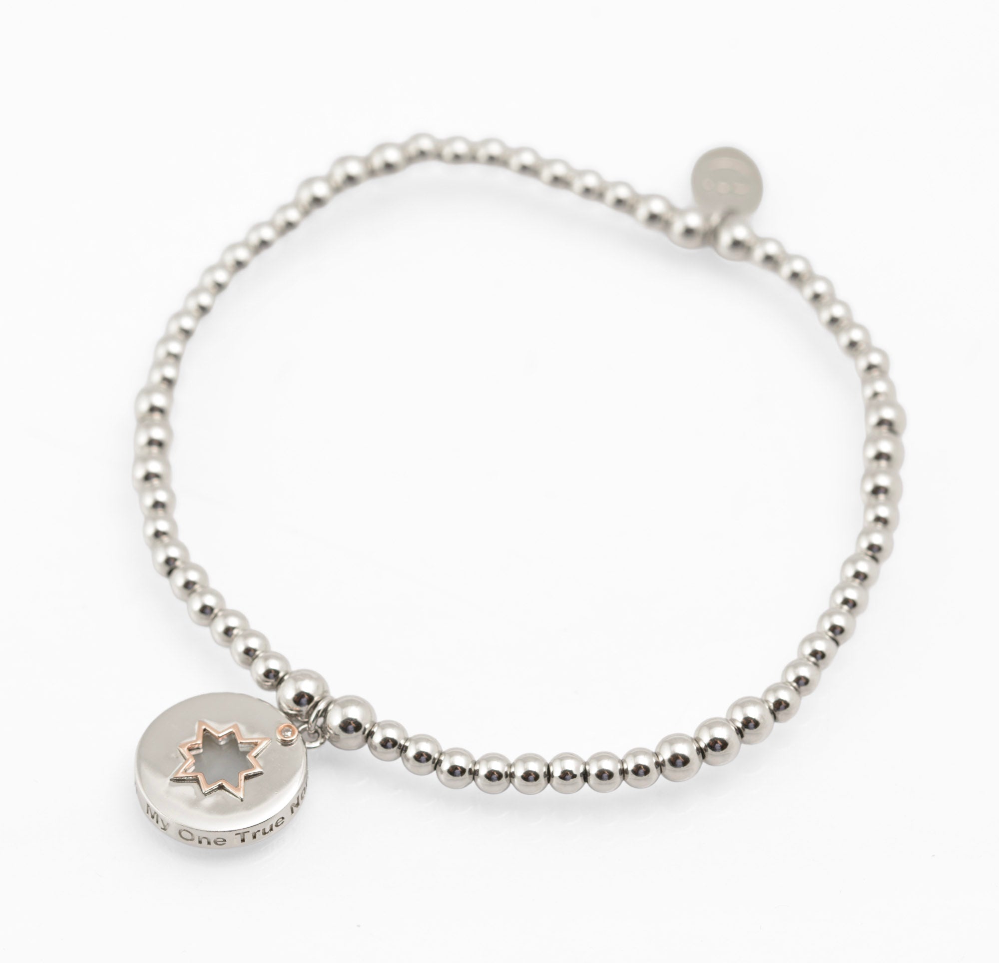 Clogau My One True North Sterling Silver and Welsh Rose Gold Affinity Beaded Bracelet, Boxed (C2966)
