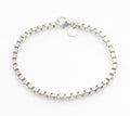Tiffany & Co Sterling Silver 925 Venetian Link Box Chain Bracelet, London 2008 - Retired  (C2969)