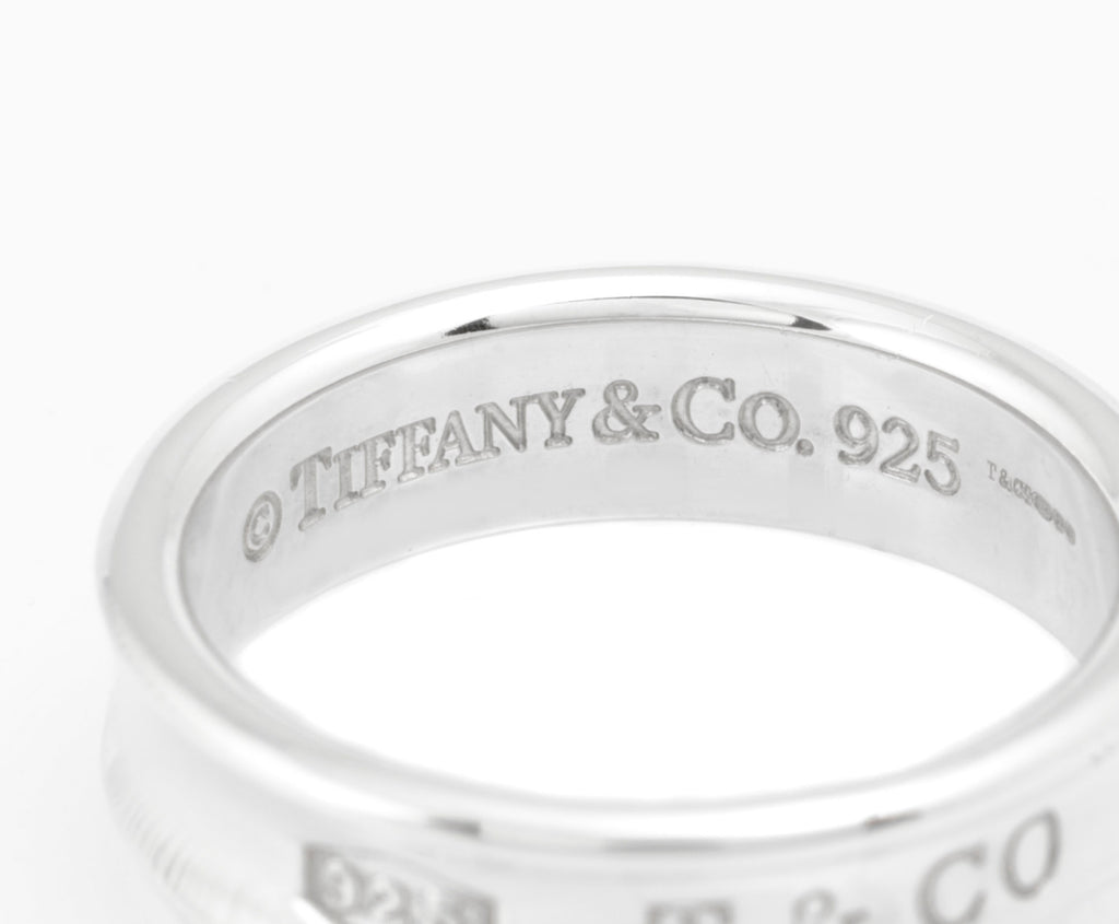 Tiffany & Co 1837 Unisex Sterling Silver Concave Band Ring, London 2009, Mens Size Y (C2970)