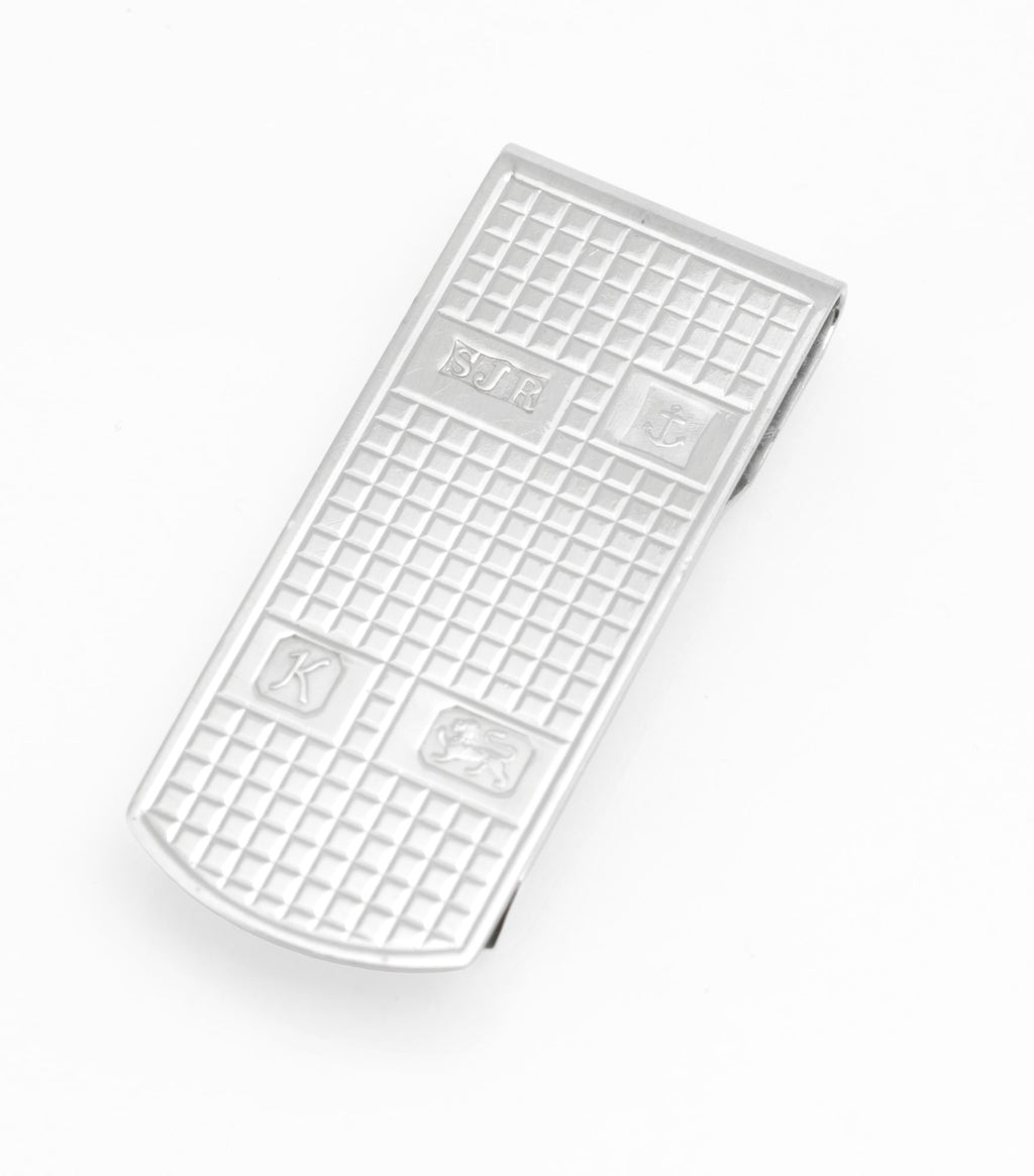 Vintage Sterling Silver Money Clip by S J Rose & Son, Birmingham 1984, Feature Hallmarks (C2971)