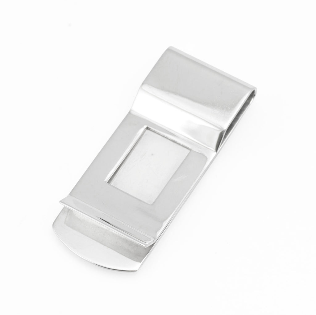 Vintage Sterling Silver Money Clip by S J Rose & Son, Birmingham 1984, Feature Hallmarks (C2971)