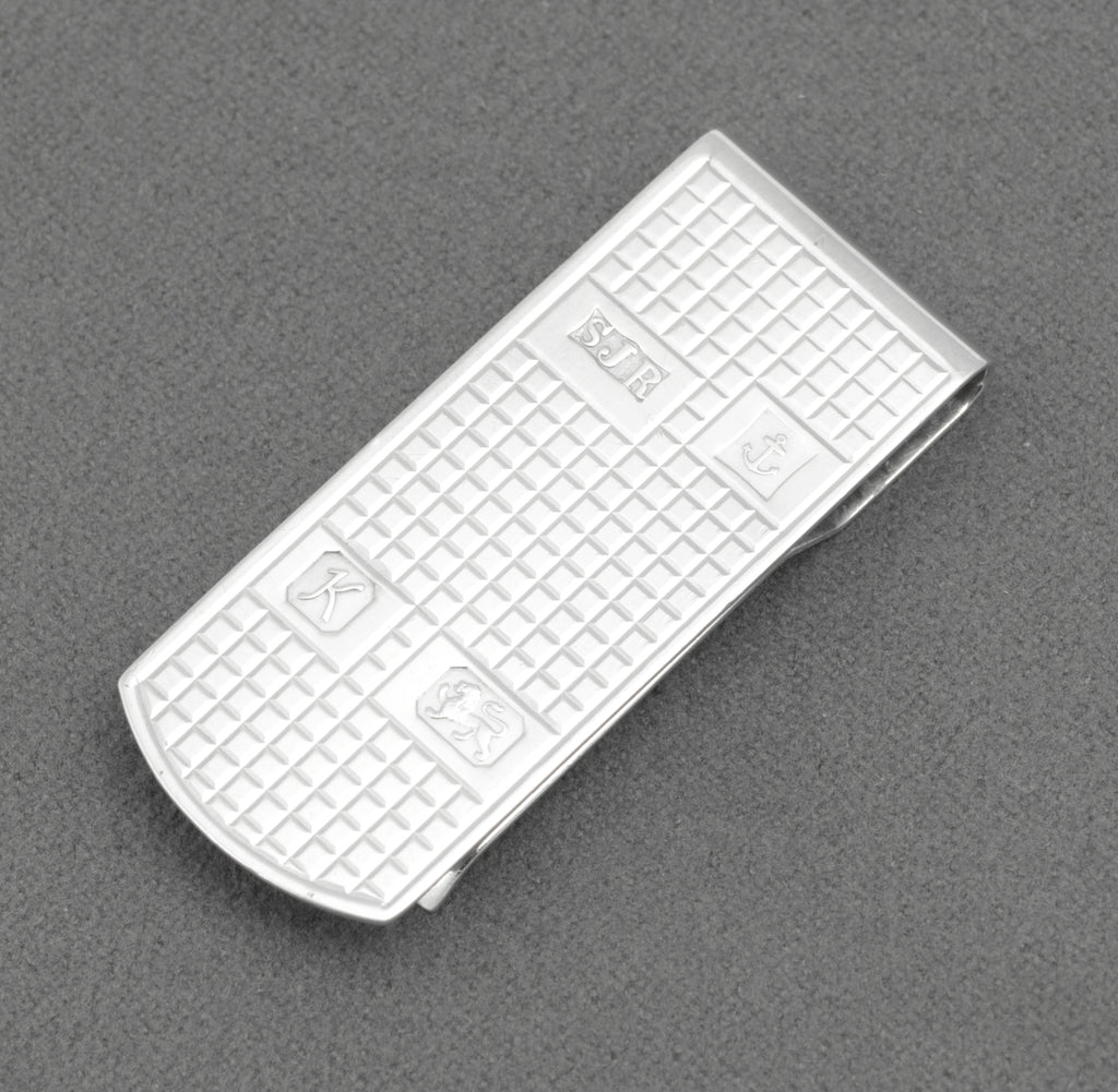 Vintage Sterling Silver Money Clip by S J Rose & Son, Birmingham 1984, Feature Hallmarks (C2971)